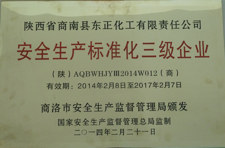 安全标准化三级企业